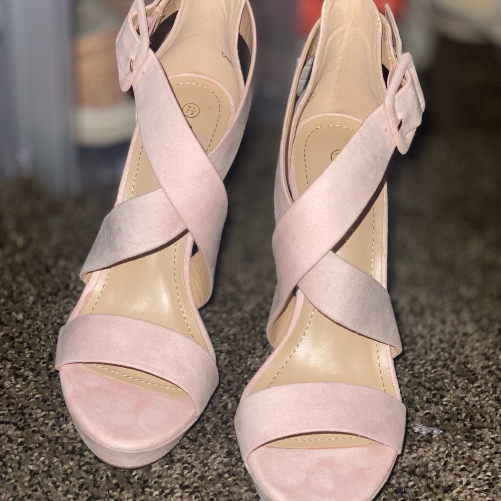 Blush pink heels
